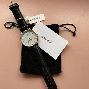 Elon novac womens leather watch